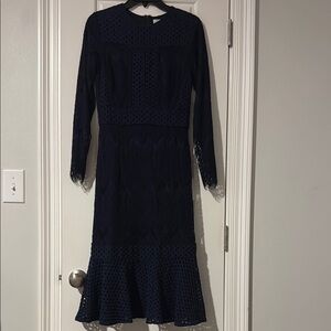 Dainty Jewells Black Sheath Dress with Bishop Sleeves